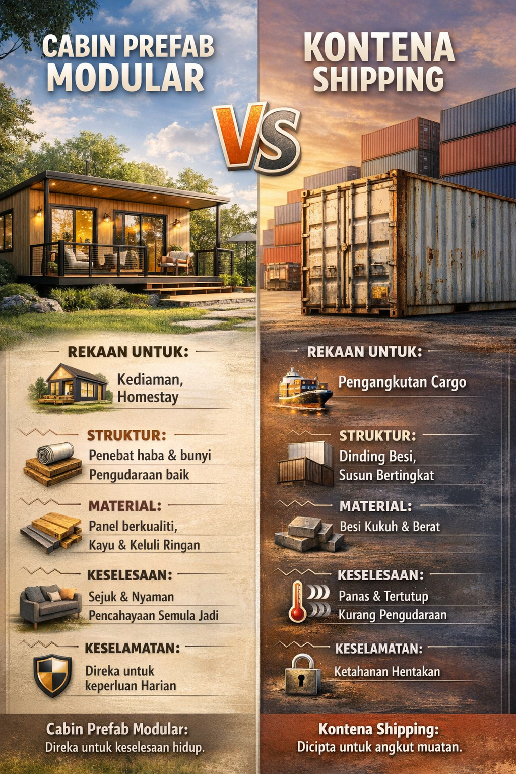 Cabin Prefab BUKAN Kontena Shipping